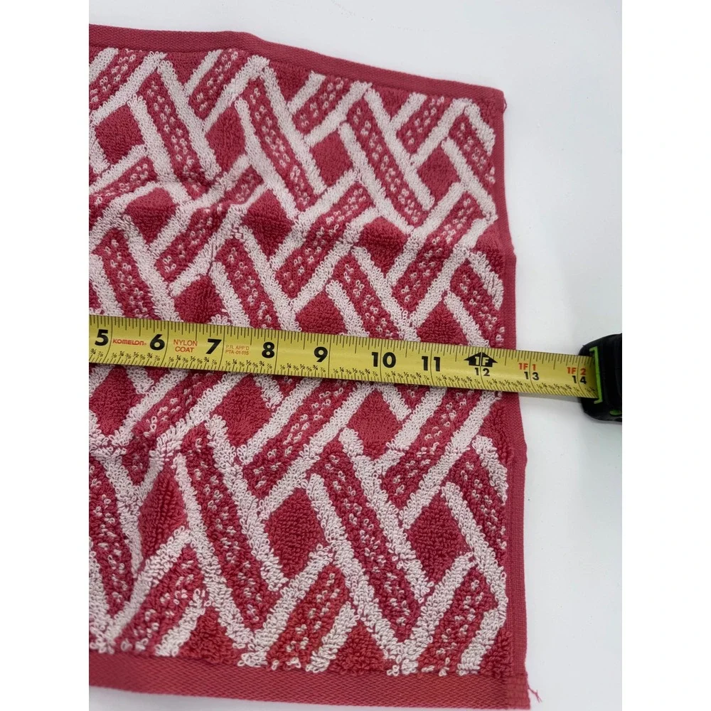 Chaps‎ Bath Towel Washcloth Set Coral Stone Harbor Geometric Turkish Cotton  New